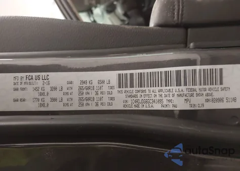 2016 Dodge Durango Limited from USA, damaged, VIN 1C4RDJDG6GC341095